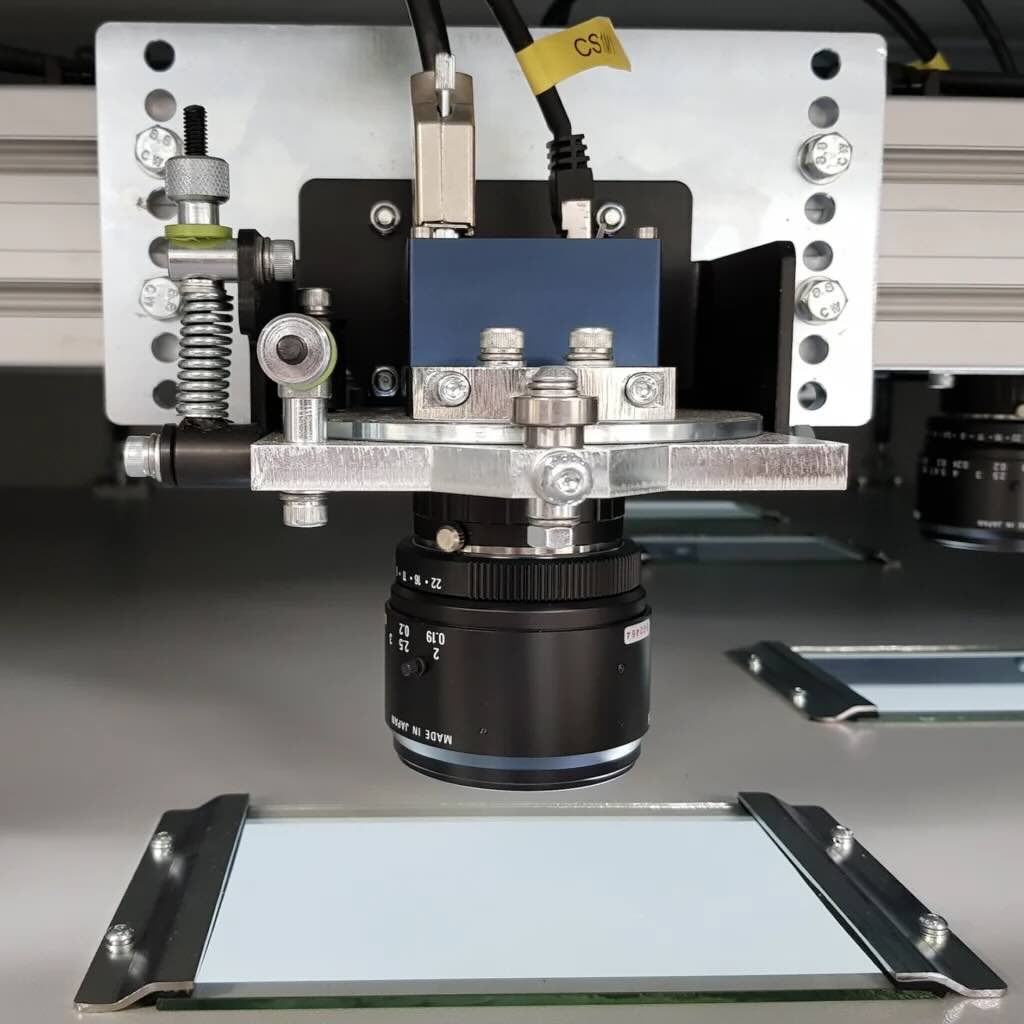 WebSpector installed inline on a fabric production line